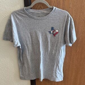 Gray Men's Short Sleeve Tee with Texas Graphic